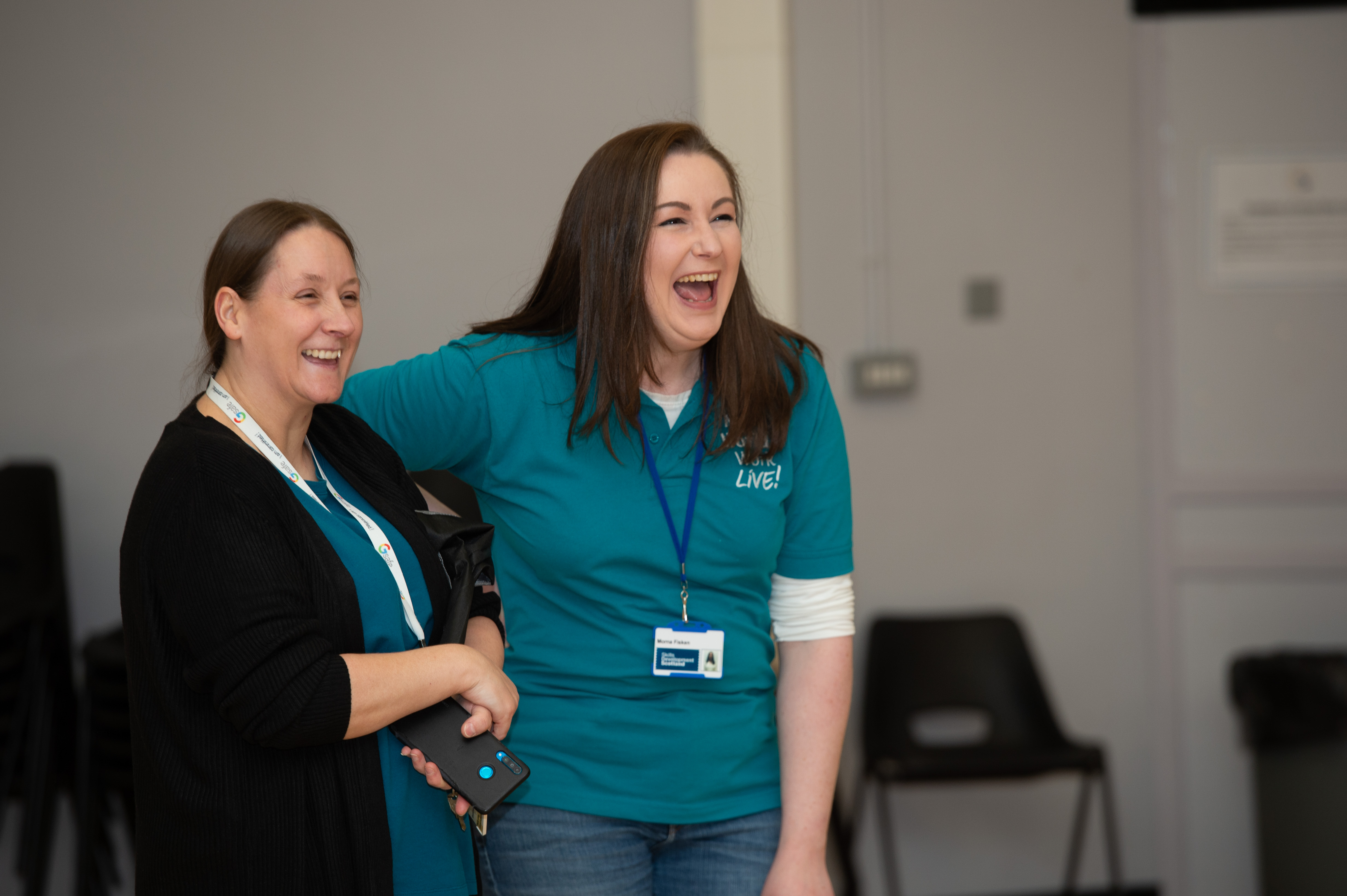 SDS Drones At Our Ladys High Cumbernauld. Teacher Cherie Lang And On Right Morna Fisken 2