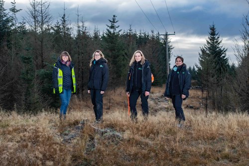 L To R Ros Wardman Eilidh Malcolm Dafni Nianiaka Romena Huq